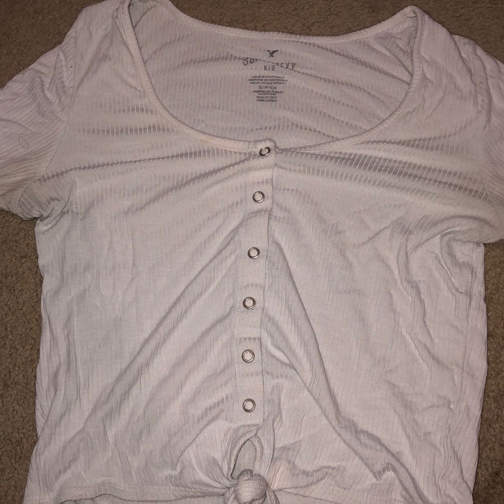 White American eagle shirt